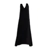 Reistor Women's Crossed In Chic Sleeveless Maxi Crepe Dress In Black In Black
