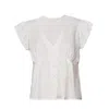 Reistor Deep V-neck Short Top In White