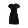 Reistor Women's Drawstring Short T-shirt Dress In Black In Black