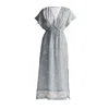 Reistor Gathered Maxi Dress In Gray