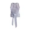 Reistor Front-tie Top In Gray
