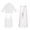Reistor Women's Hemp Three Piece Set In White In White