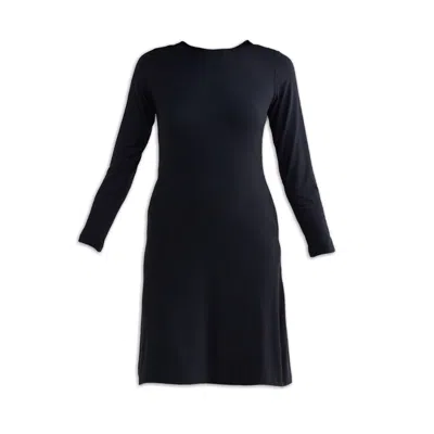 Reistor Women's Long Sleeves Fitted Short Dress In Black