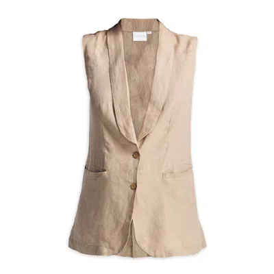 Reistor Women's Neutrals Sleeveless Hemp Jacket