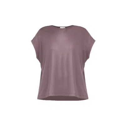 REISTOR WOMEN'S RED RELAXED TEE IN DUSTY ROSE