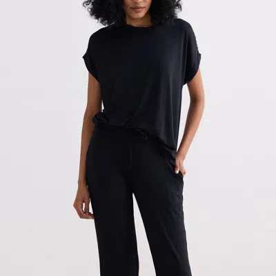 REISTOR WOMEN'S RELAXED TEE SET IN BLACK