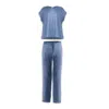 Reistor Relaxed Fit Tee Set In Blue