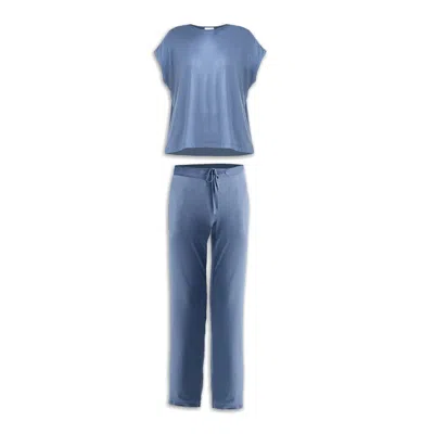 REISTOR WOMEN'S RELAXED TEE SET IN BLUE