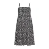 Reistor Women's Ruched Strappy Mini Black Crepe Dress In Black