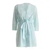 Reistor Short Tie Waist Dress In Blue