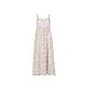 Reistor Women's Strappy Gathered Printed Midi Dress