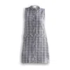 Reistor The Cotton Tweed Shift Dress In Grey