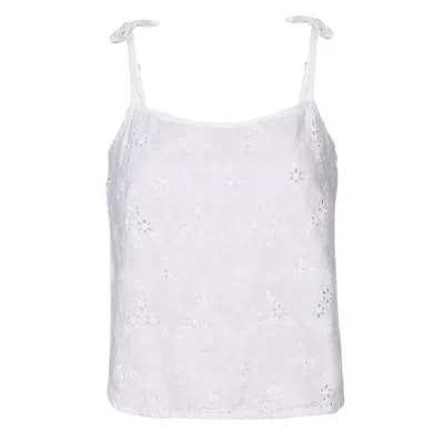 Reistor Women's Tie-up Camisole White Top