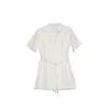 Reistor Women's White Barefoot In The Park Romper In White