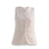 Reistor Cotton Tweed Vest Jacket In White