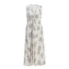 Reistor Front Twist Maxi Dress In Black Florals In Multi