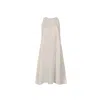 Reistor Women's White Reading Tea Leaves Light Ecru Hemp Dress In White
