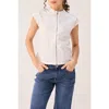 Reistor Zip Front Top In Neutral