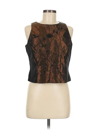 Pre-owned Reitmans Sleeveless Blouse In Brown