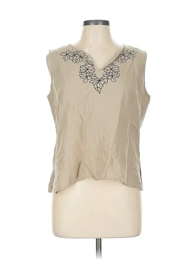 Pre-owned Reitmans Sleeveless Blouse In Brown