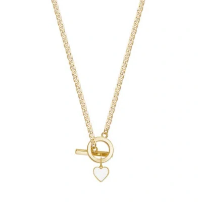 Rejected Hearts Club Gold Crush Heart Necklace, 18k Gold In White