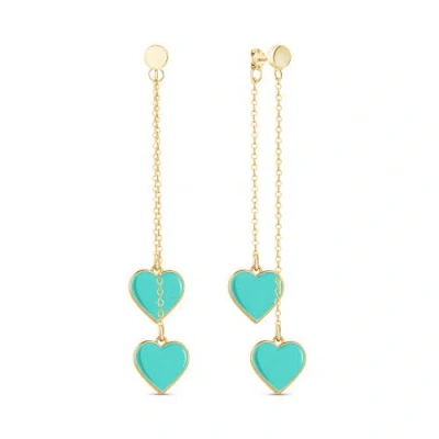 Rejected Hearts Club Single Hearted Girl Heart Earrings, Gold Filled