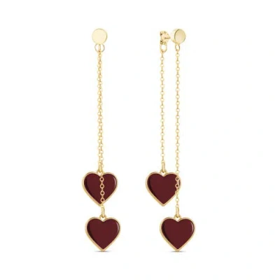 Rejected Hearts Club Single Hearted Girl Heart Earrings, Gold Filled