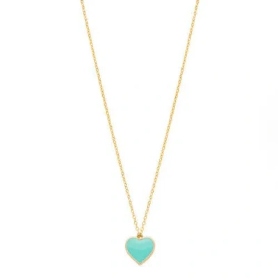Rejected Hearts Club Single Hearted Girl Turquoise Necklace In Blue