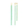 Rejected Hearts Club Women's Blue Elegante Turquoise Chevron Earrings In Blue