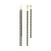 Rejected Hearts Club Women's Elegante Black Chevron Dangle Earrings In Black