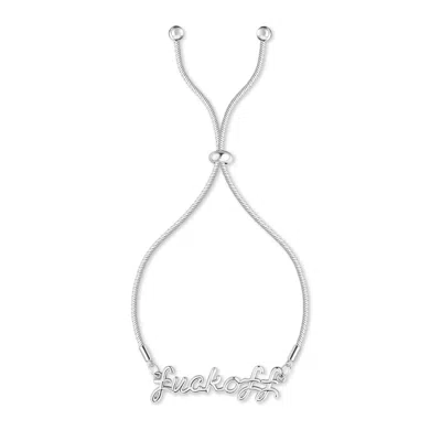 Rejected Hearts Club Women's F Off Bracelet Silver