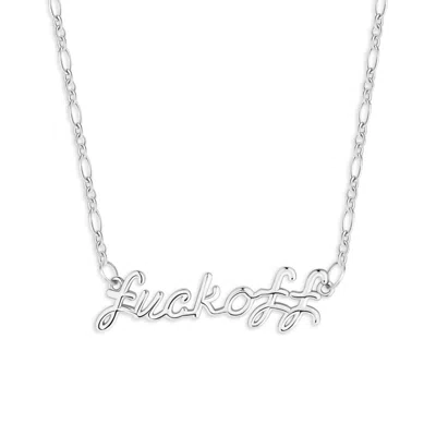 Rejected Hearts Club Women's Gold F Off Necklace Silver