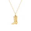 Rejected Hearts Club Women's Gold Give Em' The Boot Necklace In Gold