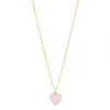 Rejected Hearts Club Women's Gold / Pink Single Hearted Girl Pink Necklace – Magnetic Clasp Jewelry For Self-love In Multi