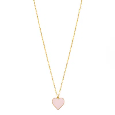 Rejected Hearts Club Women's Gold / Pink Single Hearted Girl Pink Necklace – Magnetic Clasp Jewelry For Self-love In Multi