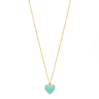 Rejected Hearts Club Women's Gold Single Hearted Girl Turquoise Necklace Magnetic Clasp Jewelry For Self-love