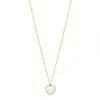 Rejected Hearts Club Women's Gold / White Single Hearted Girl White Necklace Magnetic Clasp Jewelry For Self-love In Multi
