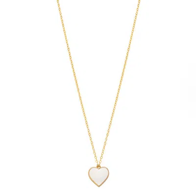 Rejected Hearts Club Women's Gold / White Single Hearted Girl White Necklace Magnetic Clasp Jewelry For Self-love In Multi