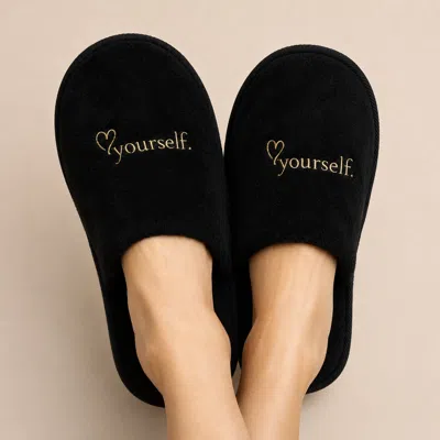 Rejected Hearts Club Women's Love Yourself Slippers - Black