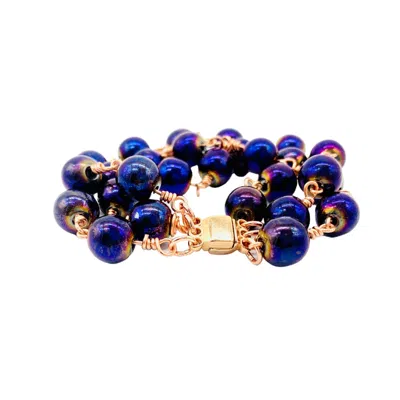 Rejected Hearts Club Women's Purple Violet Hematite Socialite Bracelet