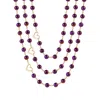 Rejected Hearts Club Women's Purple Violet Hematite Socialite Necklace In Purple