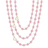 Rejected Hearts Club Women's Rosado Pink Glass Beaded Triple Necklace Socialite In Pink