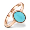 Rejected Hearts Club Women's Rose Gold / Blue Turquoise Healing Stack Ring In Multi