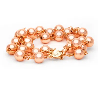 Rejected Hearts Club Women's Rose Gold Rose Hematite Socialite Bracelet