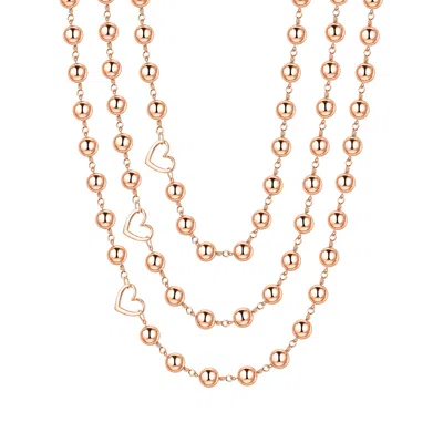 Rejected Hearts Club Women's Rose Gold Rose Hematite Socialite Necklace