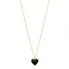Rejected Hearts Club Women's Single Hearted Girl Black Necklace – Magnetic Clasp Jewelry For Self-love In Black