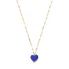Rejected Hearts Club Women's Single Hearted Girl Blue Necklace – Magnetic Clasp Jewelry For Self Love In Blue