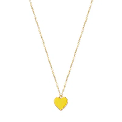 Rejected Hearts Club Women's Single Hearted Girl Yellow Gold Filled Necklace With Magnetic Clasp