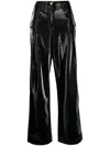 Rejina Pyo Aaron Faux-leather Jeans In Black