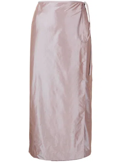 Rejina Pyo Adela Iridescent Wrap Skirt In Neutrals